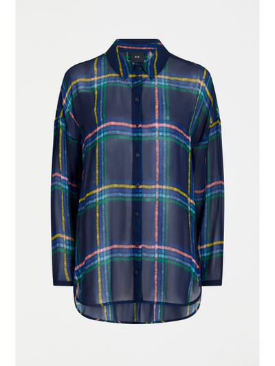 ELK the Label Eir Sheer Shirt Elba Check Flat Lay