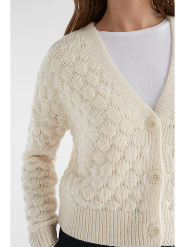 ELK the Label Emmer Cardigan Oatmeal Detail