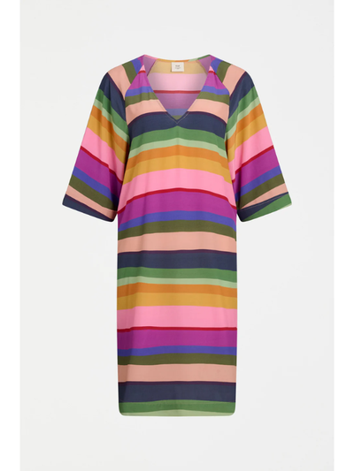 ELK the Label Foljer Dress Lysbro Print Flat Lay