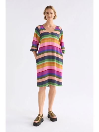 ELK the Label Foljer Dress Lysbro Print Front