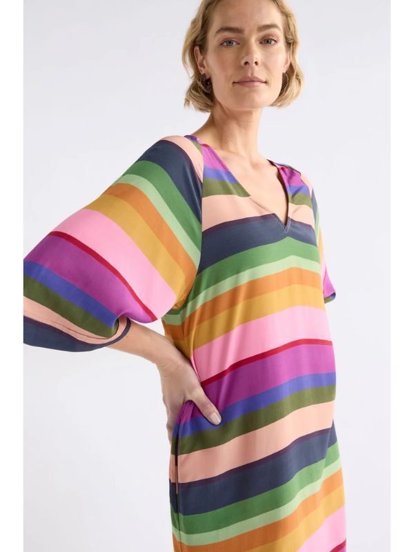 ELK the Label Foljer Dress Lysbro Print Side