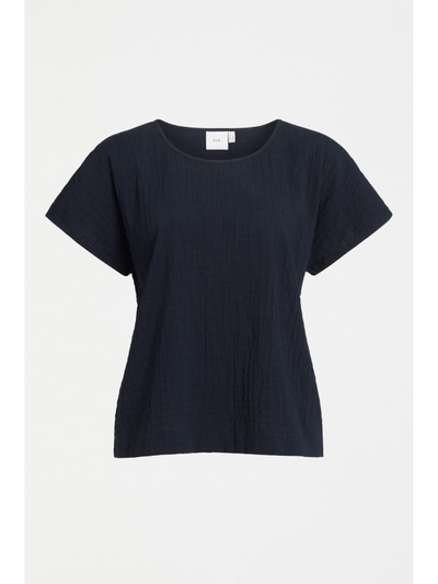 ELK the Label Huvet Top New Navy Flat Lay