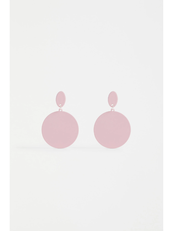 ELK the Label Josa Drop Earrings Shell Pink & Silver