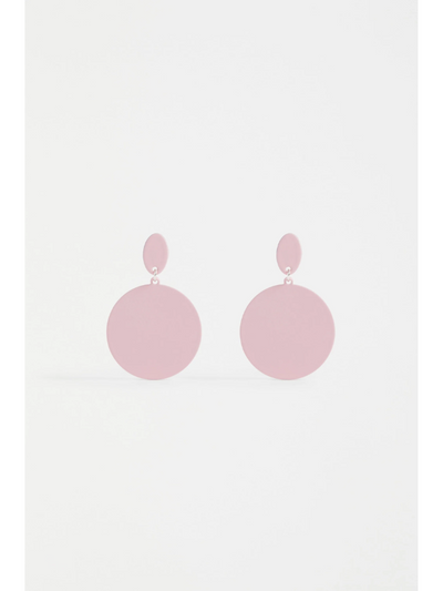 ELK the Label Josa Drop Earrings Shell Pink & Silver