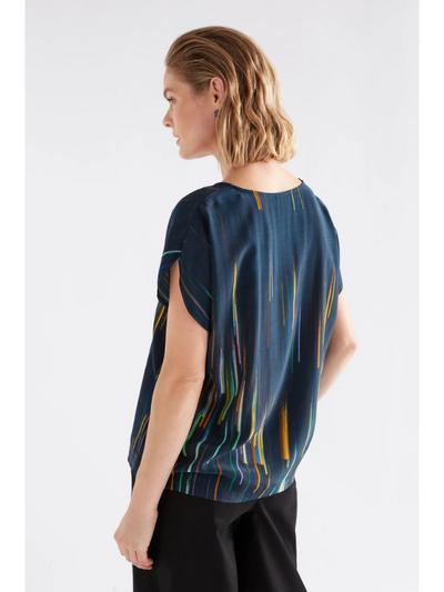 ELK the Label Kayra V Neck Top Alinea Print Back