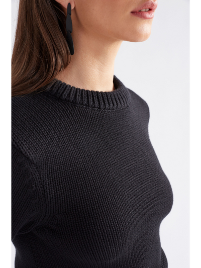 ELK the Label Luft Knit Top Black Detail