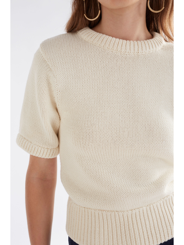 ELK the Label Luft Knit Top White Detail