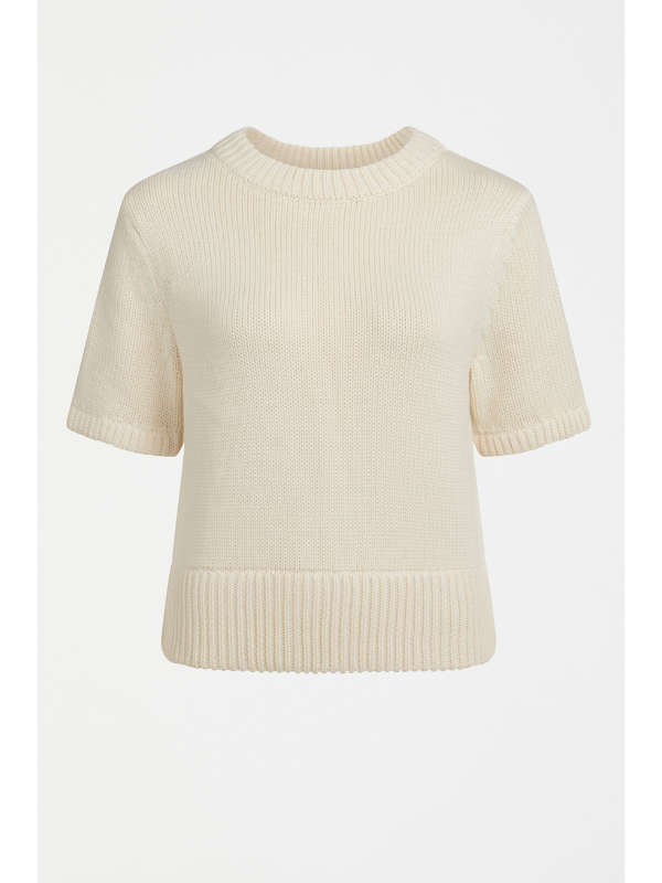 ELK the Label Luft Knit Top White Flat Lay