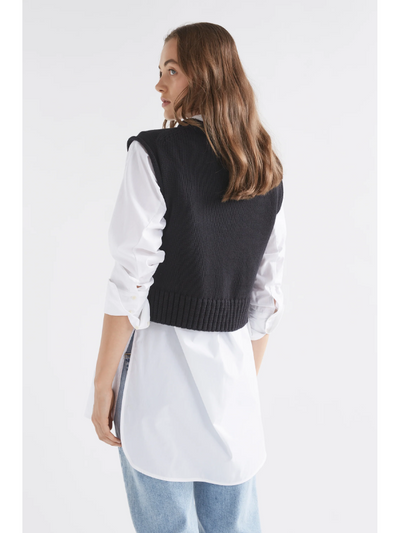 ELK the Label Lunel Knit Vest Black Back