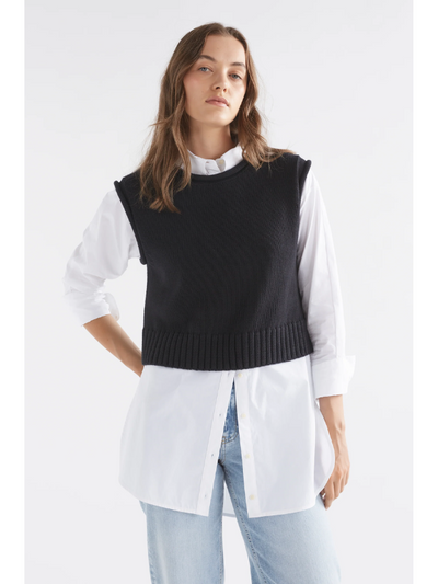 ELK the Label Lunel Knit Vest Black Detail