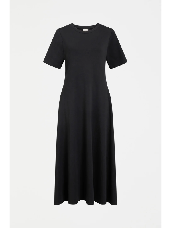 ELK the Label Mana Scuba Dress Black Flat Lay