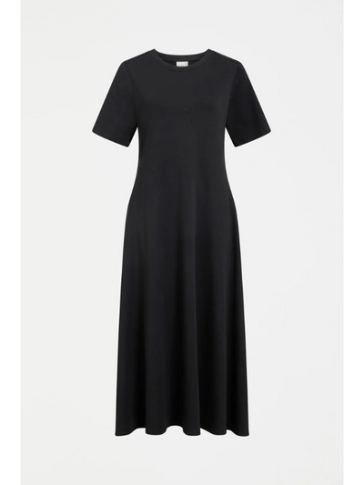 ELK the Label Mana Scuba Dress Black Flat Lay