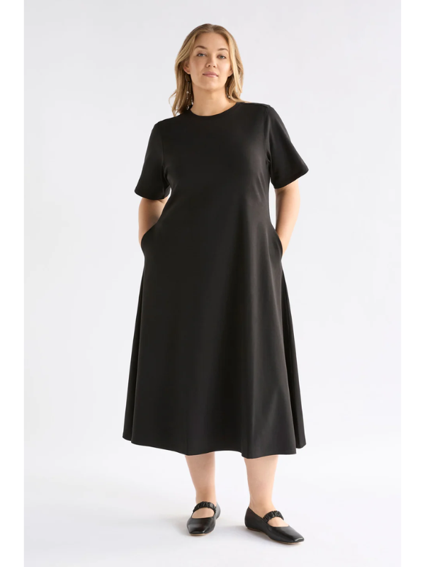 ELK the Label Mana Scuba Dress Black Front