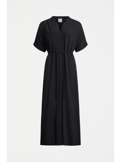 ELK the Label Omia Shirt Dress Black Flat Lay