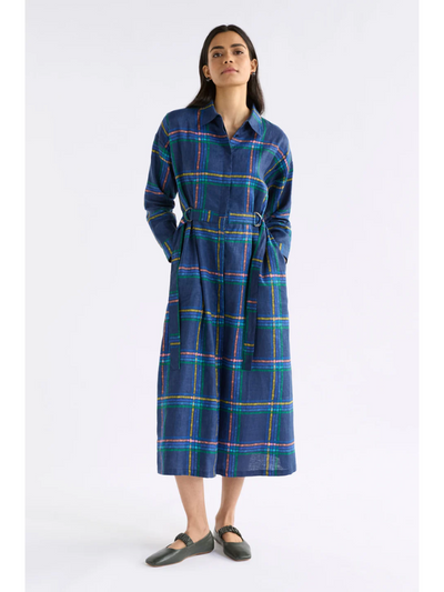 ELK the Label Paimo Shirt Dress Elba Check Front