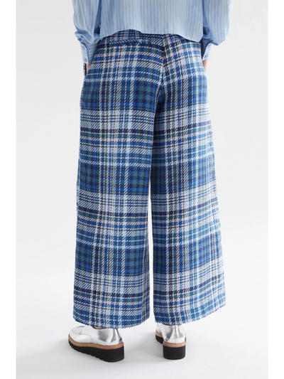 ELK the Label Ranie Pants Blue Multi Check Back