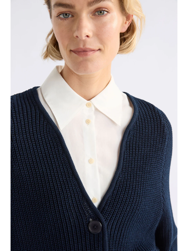 ELK the Label Saari Cardigan Bright Navy Detail