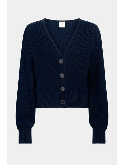 ELK the Label Saari Cardigan Bright Navy Flat Lay