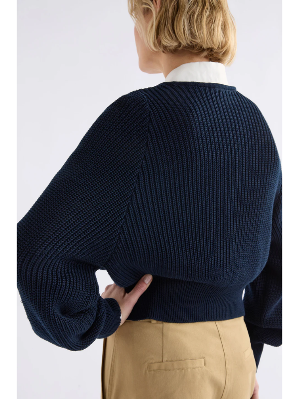 ELK the Label Saari Cardigan Bright Navy Side