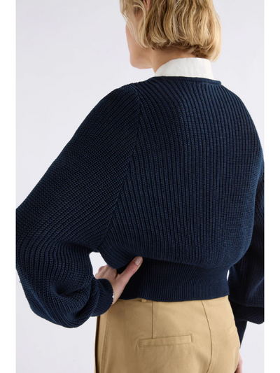 ELK the Label Saari Cardigan Bright Navy Side