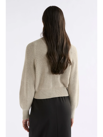 ELK the Label Saari Cardigan Ecru Back