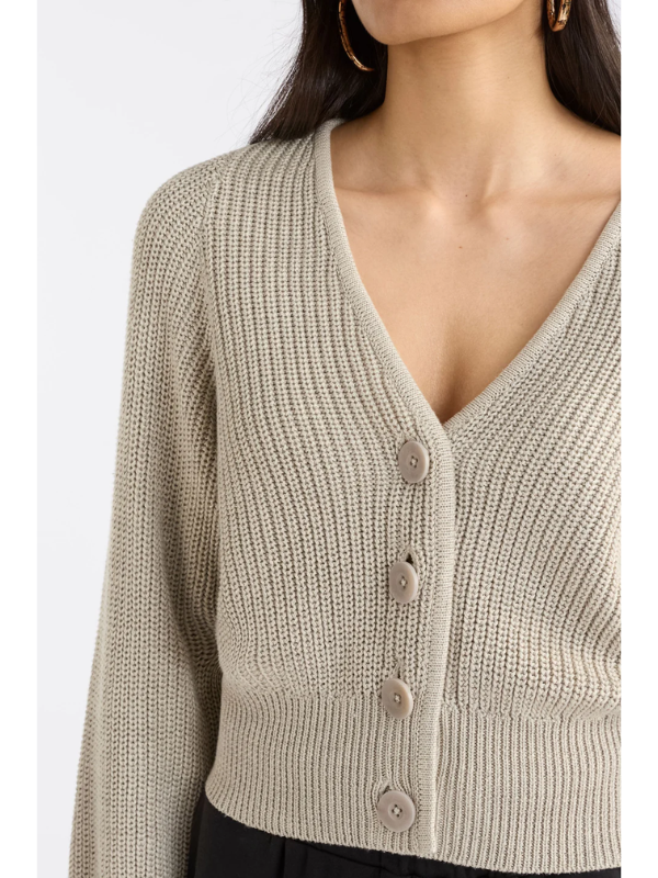 ELK the Label Saari Cardigan Ecru Detail