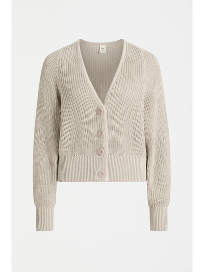 ELK the Label Saari Cardigan Ecru Flat Lay