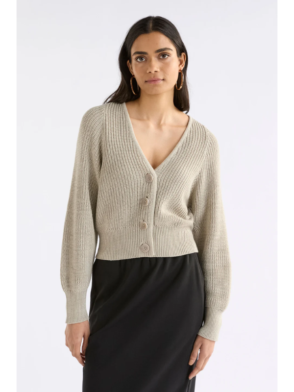 ELK the Label Saari Cardigan Ecru Front