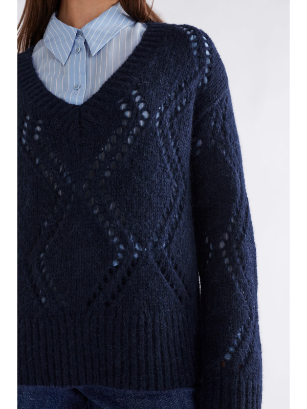 ELK the Label Sirona Sweater Steel Blue Detail