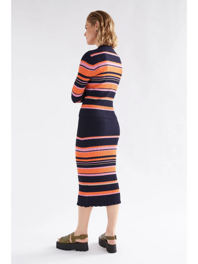 ELK the Label Slinki Knit Skirt Slinki Stripe Back