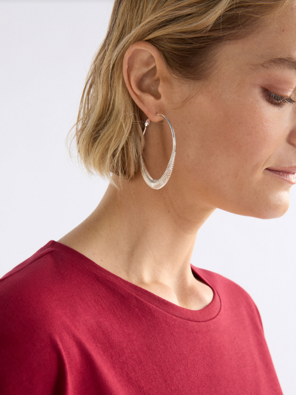 ELK the Label Solf Hoop Earrings Silver