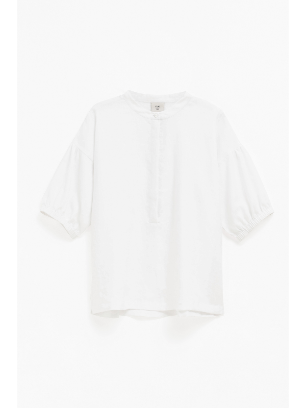 Elk the Label Strom Linen Shirt White Flat Lay