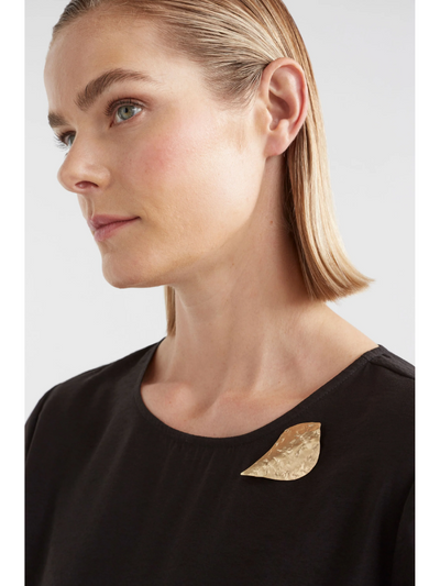 ELK the Label Textured Bird Brooch Gold