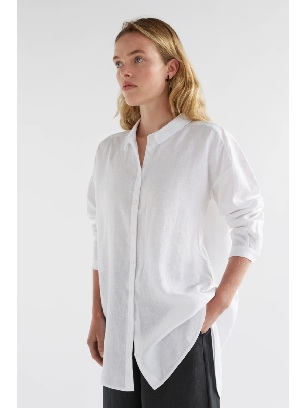 ELK the Label Yenna Linen Shirt White Front