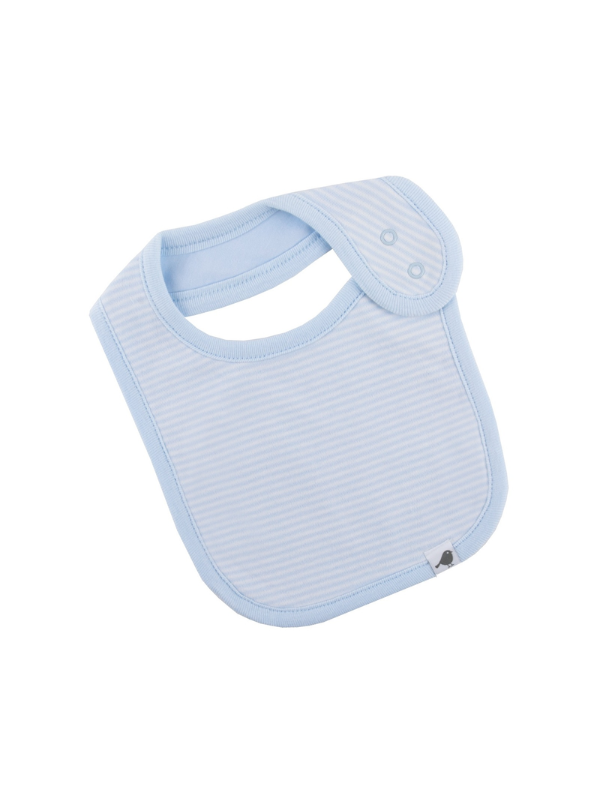 Emotion & Kids Fine Stripe Bib Pale Blue