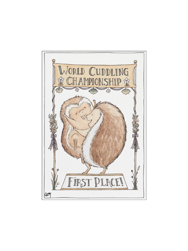 Erlenmeyer World Cuddling Championship Card