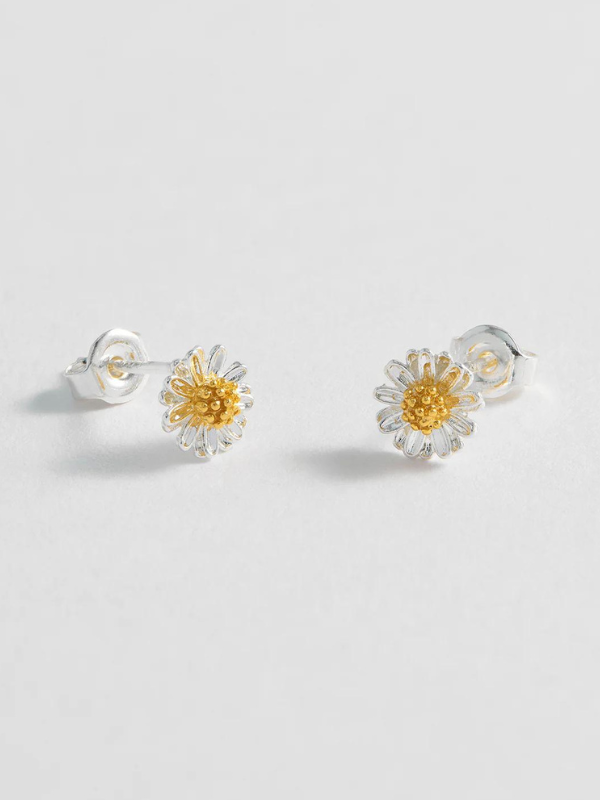 Estella Bartlett Mini Wildflower Stud Earrings Silver & Gold