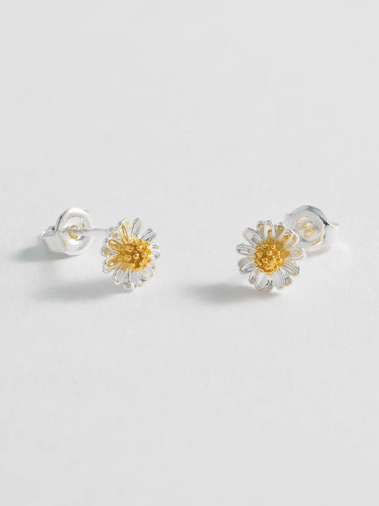 Estella Bartlett Mini Wildflower Stud Earrings Silver & Gold