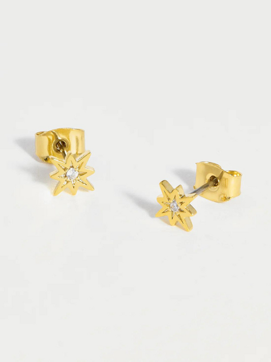 Estella Bartlett North Star CZ Stud Earrings Gold