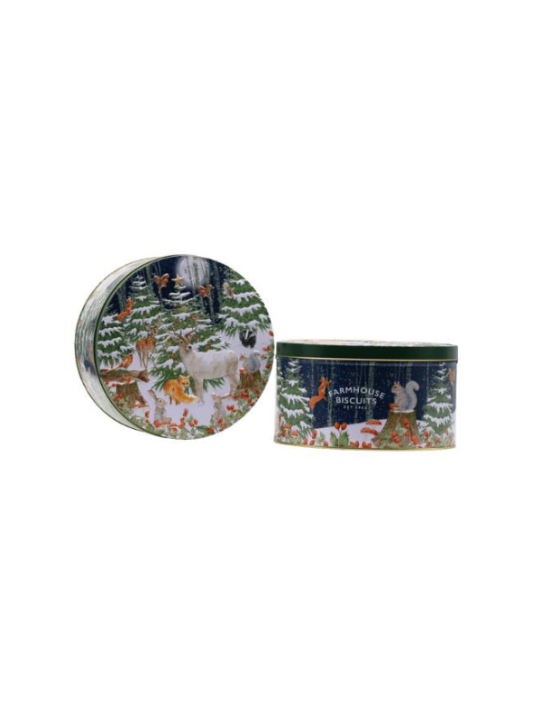 Farmhouse Biscuits Woodland Scene Assorted Biscuit Tin 500g