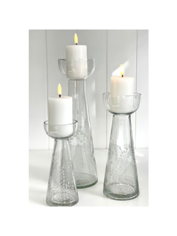Flair Gifts Cone Etched Wattle Candlestick Medium