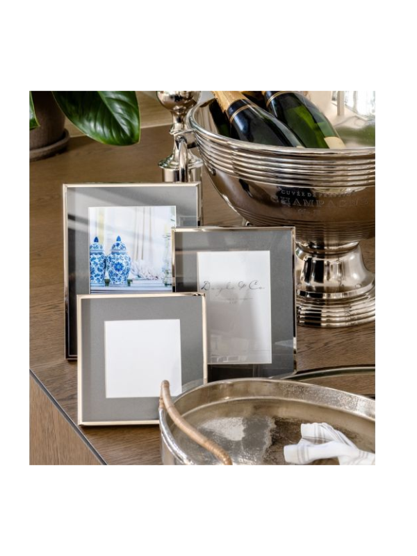 Flair Gifts Stately Grey Insert Frame Chrome 5x7