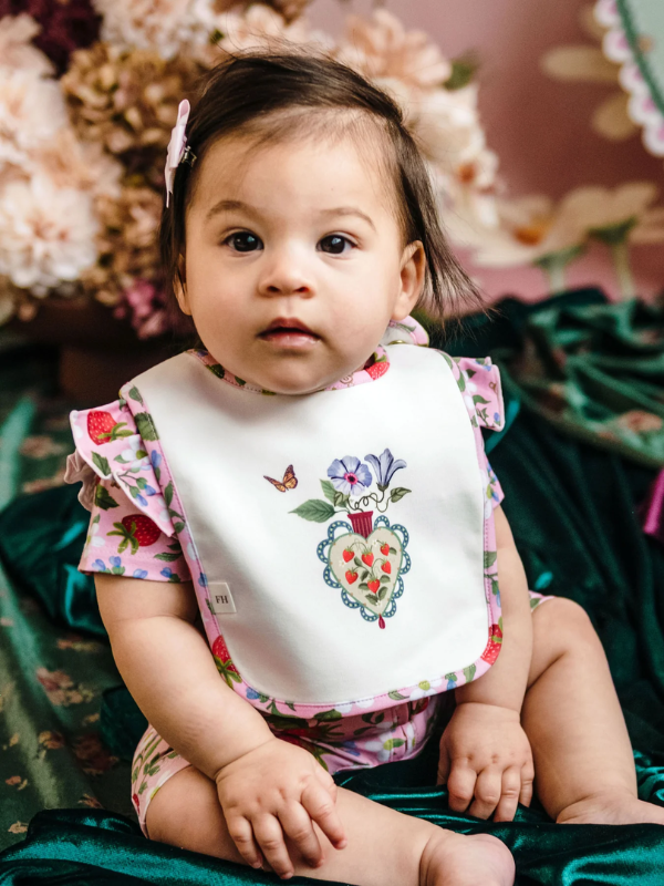 Fleur Harris Dandy Duo Bib Set Hearts Floral