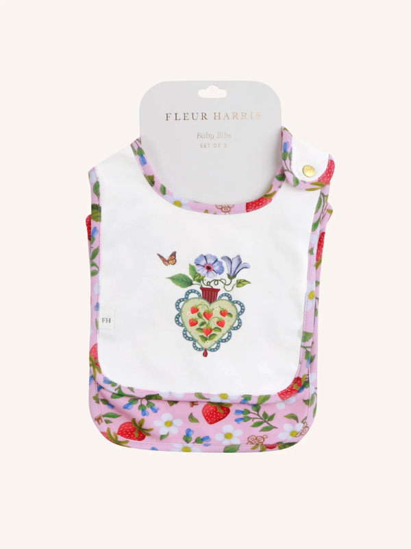Fleur Harris Dandy Duo Bib Set Hearts Floral