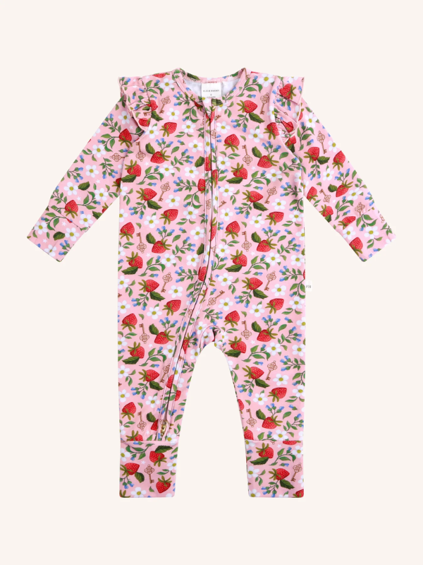 Fleur Harris Precious Frill Baby Coverall Hearts Floral