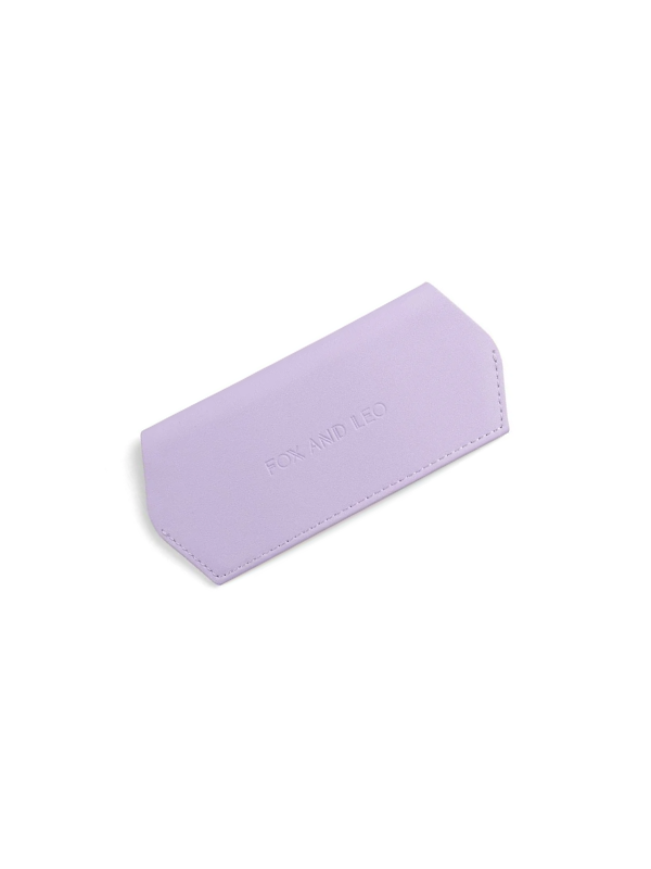 Fox and Leo Glasses Case Lilac (front)