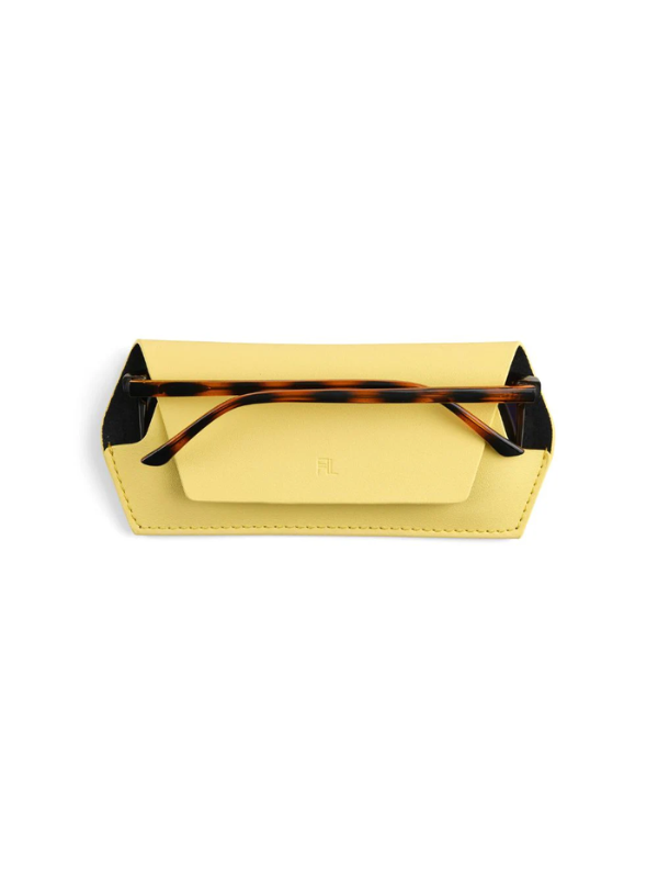 Fox and Leo Glasses Case Yellow