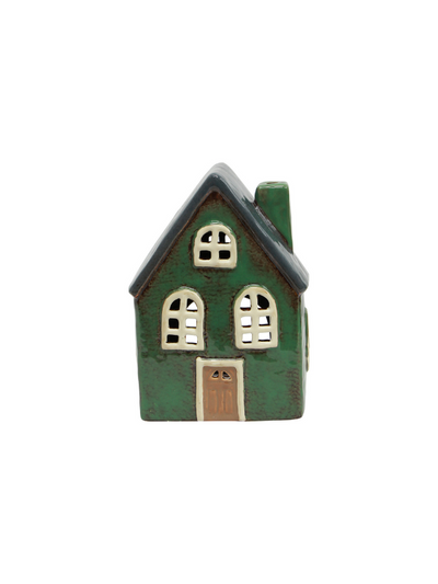 French Country Alsace Tea Light Barn Green
