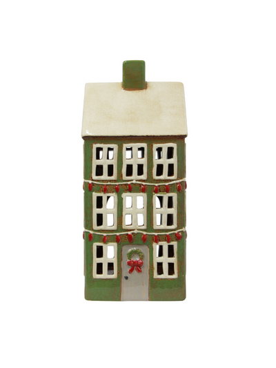 French Country Alsace Tea Light Grande Chalet Christmas Green