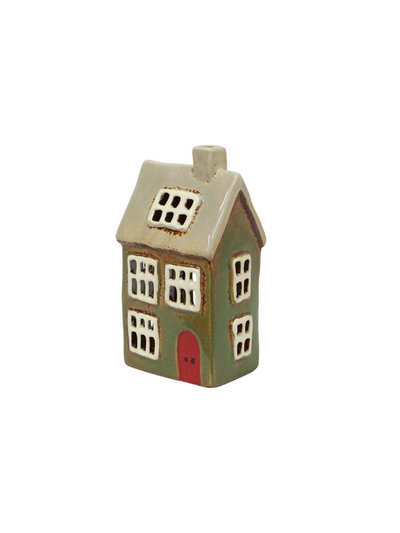 French Country Alsace Tea Light House Christmas Green